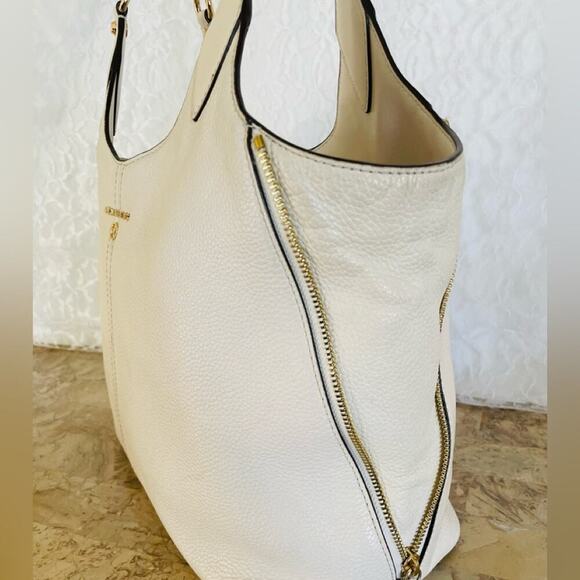 MICHAEL KORS White pebble leather ergo shoulder bag - Picture 4 of 7